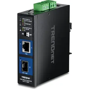 Медиаконвертер TRENDNET TI-F711SFP 10G SFP+ промышленный для SFP+/физических интерфейсов