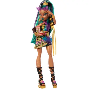 Modes lelle Monster High Nefera De Nile ar mājdzīvnieku skarabu 7 aksesuāriem