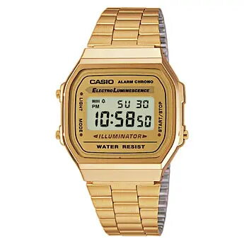Casio A168WG-9EF pulkstenis ar nerūsējošā tērauda