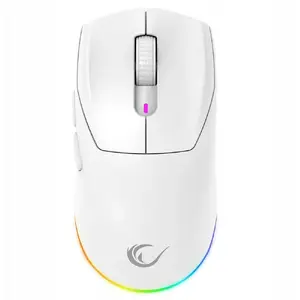 Wired gaming mouse RAMPAGE PROTEM5-WHITE, up to 24000 DPI, RGB LED, white