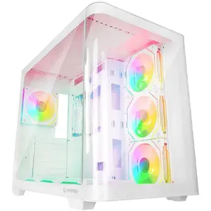 PC case RAMPAGE Loopy LOOPY-WHITE with 7x ARGB fans and Infinity HUB, white
