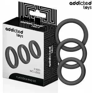 Кольцо — addicted toys Flat Silicone Rings D-242834, гибкий долговечный силикон