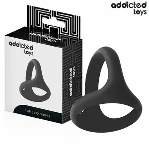 Кольцо для пениса addicted toys D-242859 — толстая тройная конструкция, эластичный силикон, один размер