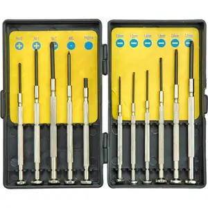 Precision screwdriver set Vorel 11 pcs PH00 PH0 PH1 flat 0.9–3 mm model 64330