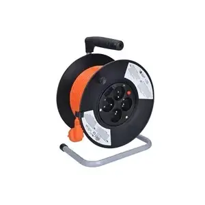 Катушка с удлинителем Solight PB03, 25 м оранжевый кабель, 4 розетки