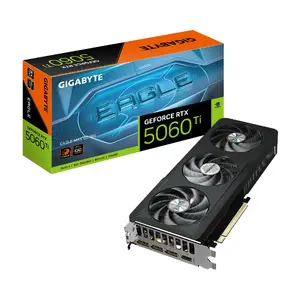 Видеокарта GIGABYTE GeForce RTX 5060 Ti OC 16 ГБ GDDR7, PCIe 5.0, 128‑bit, 3x DP 2.1b + HDMI 2.1b