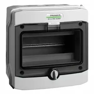 Plastic installation enclosure IP65 surface-mounted 1x6 modules Noark PHS 6T