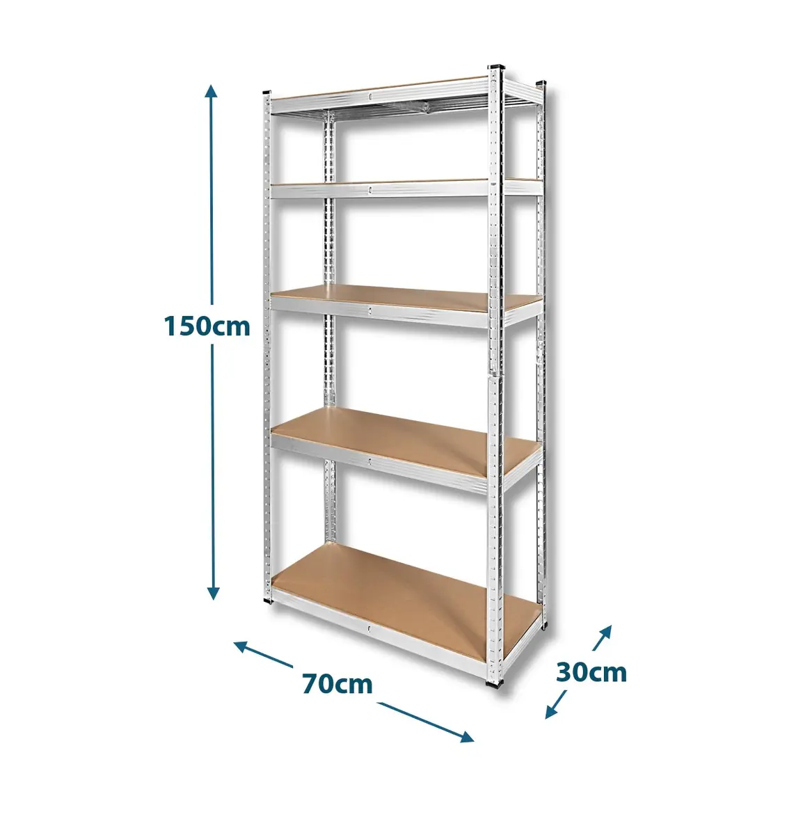 Metāla plaukts Rebel RB-1255 150x70x30 cm