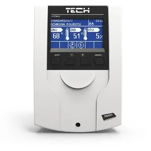 Controller installation I-1 CWU Tech 55126 with 1 valve actuator for hot water circuit