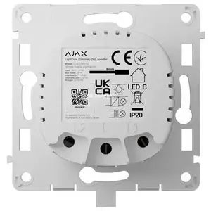Dimmer AJAX LightCore vertical white — model 91249.255.WH1, wall-mounted touch dimmer, single-channel