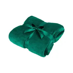 Fleece Blanket TEESA TSA8902-2 200x220 cm Green