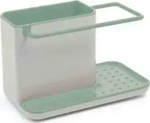 Kitchen sink organiser joseph joseph 851649 Stone Green compact design for cutlery and cleaning tools