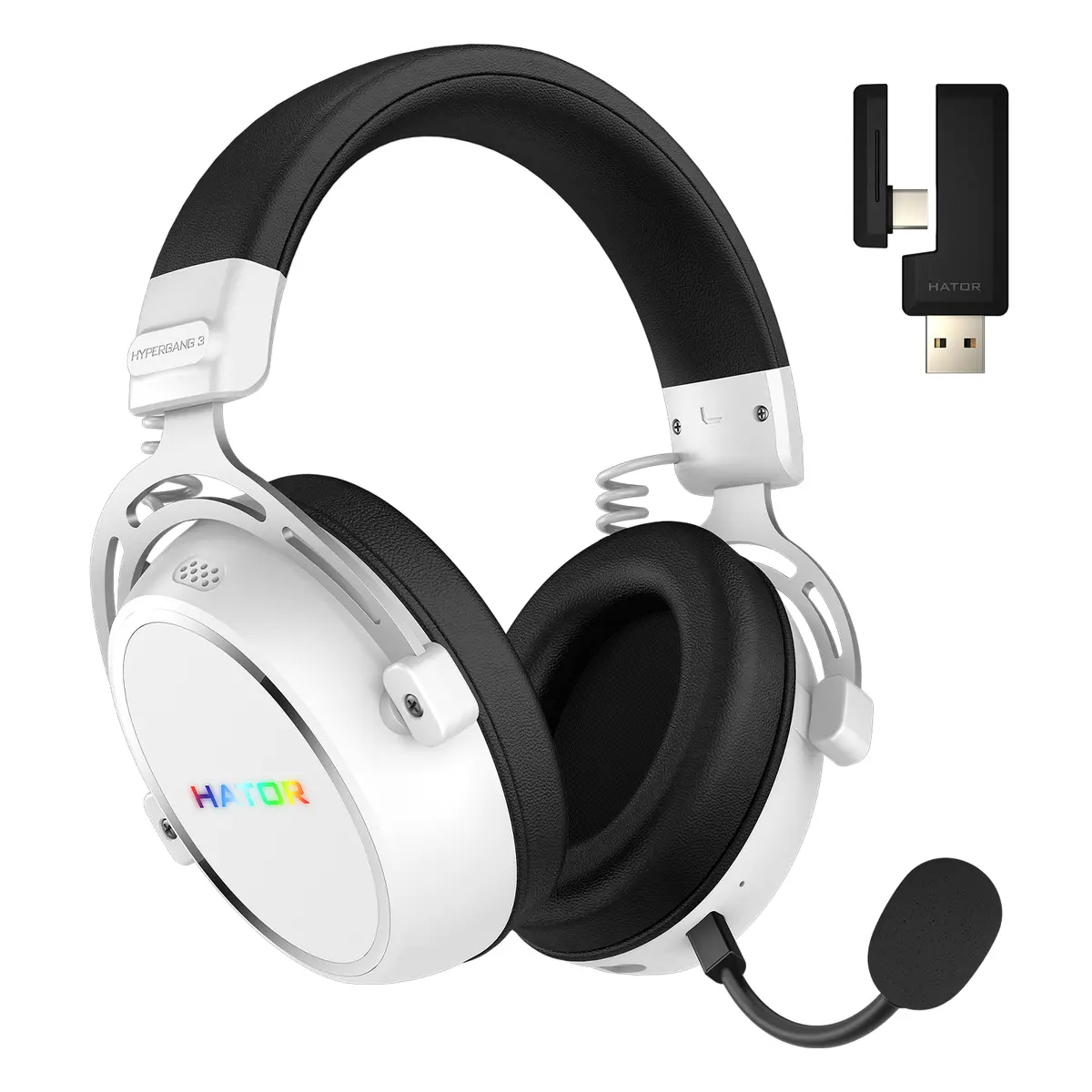 HATOR Hypergang 3 Wireless Gaming Headset White Photo 9
