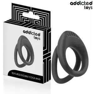 Кольцо для пениса addicted toys D-242862 с двойной текстурой, силикон, универсальный размер