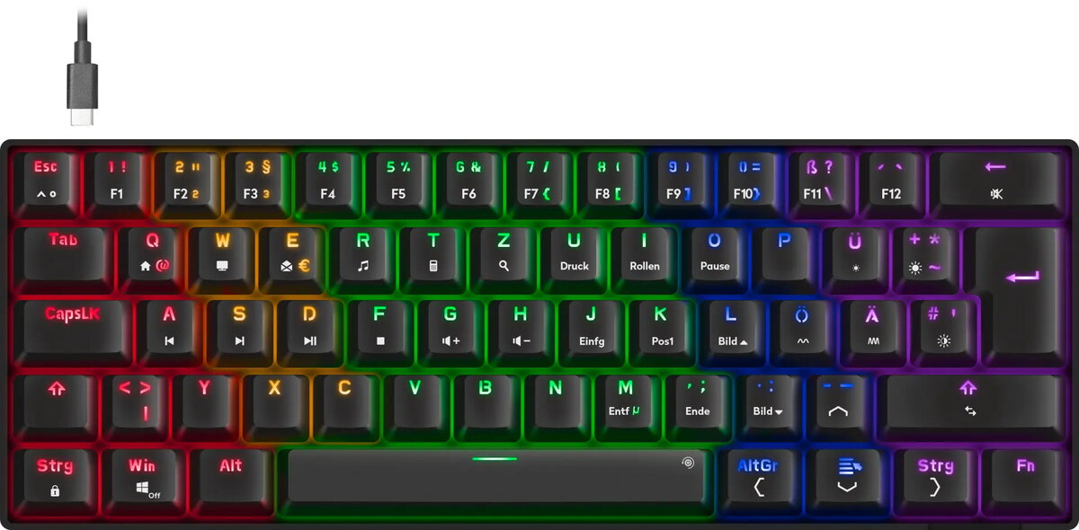 Speedlink ATMOS SL-670015-BK Spēļu tastatūra Mehāniskā