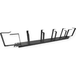 Rack cable management VALUE 19" metal G-type eyelets, 6 ports, black