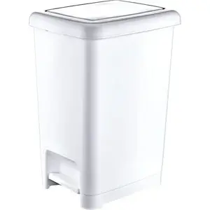 Pedal Bin Katex 340626 Grey — pedal-operated waste bin, compact household size