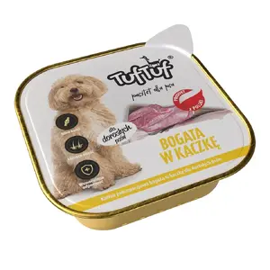 Wet dog food TufTuf Alupak Duck Pate 300 g — complete canned wet food for adult dogs, 300 g, duck flavour