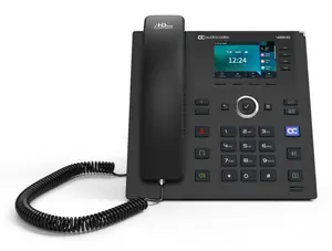 IP-телефон AudioCodes Teams C435HD-R PoE GbE с внешним блоком питания черный 4 линии ЖК-дисплей