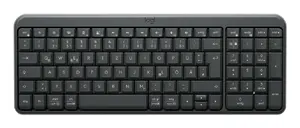Logitech K250 Compact Wireless Keyboard, RF + Bluetooth, QWERTZ German Layout, Graphite