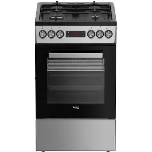 Brīvi stāvoša plīts BEKO FSM52332DXDT ar 4 virsmām 60 cm, energoefektivitātes klase A