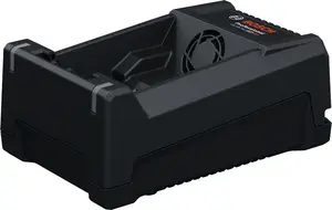 Bosch GAL 12V/18V-80 battery charger with 10.8 - 18 V charging voltage and 8 A charging current in black