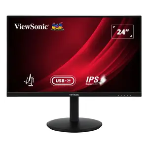 Монитор VIEWSONIC VG2409-MHDU-2 23.8" (60.5 см) Full HD IPS LED, 1920×1080, 4 мс, 178° обзор, USB-хаб, динамики, VESA, регулировка высоты, чёрный