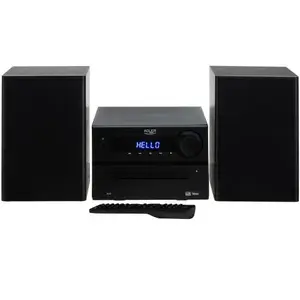 Mini Hi‑Fi Stereo System Adler AD 1917 — Bluetooth V5.3, CD/USB/MP3, 2×25W RMS, FM tuner, 4‑band EQ, AUX, Black