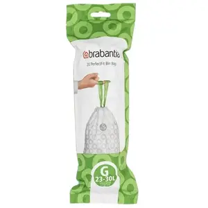 Мешки для мусора BRABANTIA G 23–30 л, 20 шт., белые