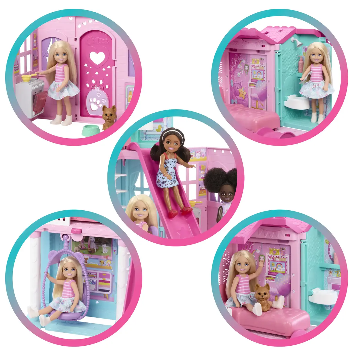 MATTEL Barbie Chelsea Pop-Up House komplekts ar lelli Photo 4