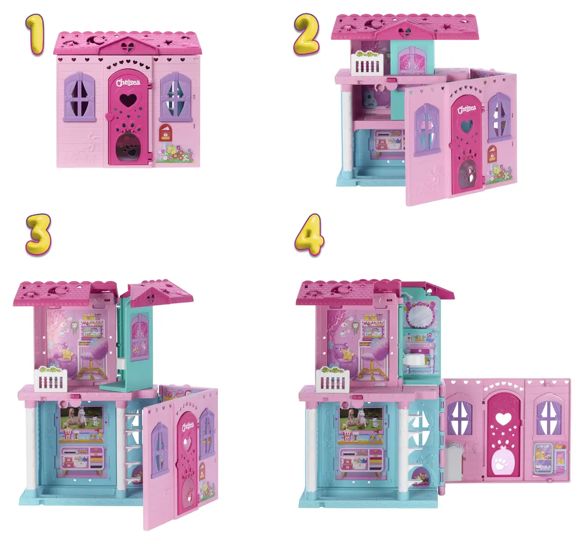 MATTEL Barbie Chelsea Pop-Up House komplekts ar lelli Photo 5