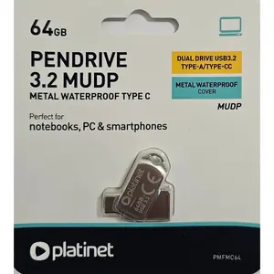 USB Flash Drive Platinet 64GB USB 3.0 PMFMC64