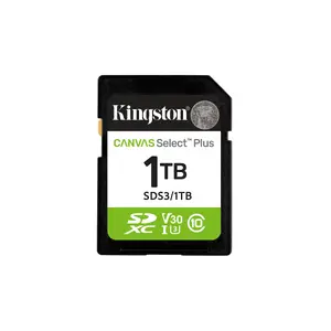 SD memory card KINGSTON Canvas Select Plus Gen3 1TB SDXC UHS-I V30 U3 Class 10, 150 MB/s