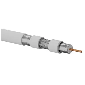 Coaxial cable A-LAN RG-6 Trishield KRT102A0PV100 75 Ω, 100 m, 1.02 mm copper conductor, 77% outer shield