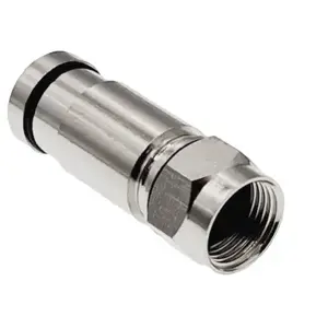 Компрессионный F-разъём A-LAN WTR455 для RG-6, 75 Ω, внутр. диаметр 4,55 мм, серебристый