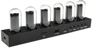 Galda pulkstenis Lamptron DC601 IPS black — digitālais galda pulkstenis ar IPS ekrānu
