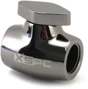 Ball valve XSPC G1/4, brass body with black-chrome finish, model WASC-504