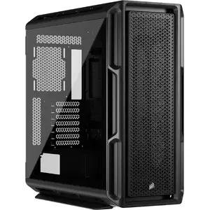 Corsair 5000T Midi Tower PC case, black — supports ATX/EATX/Mini-ITX, 2×3.5" bays, 3×2.5" bays, tempered glass