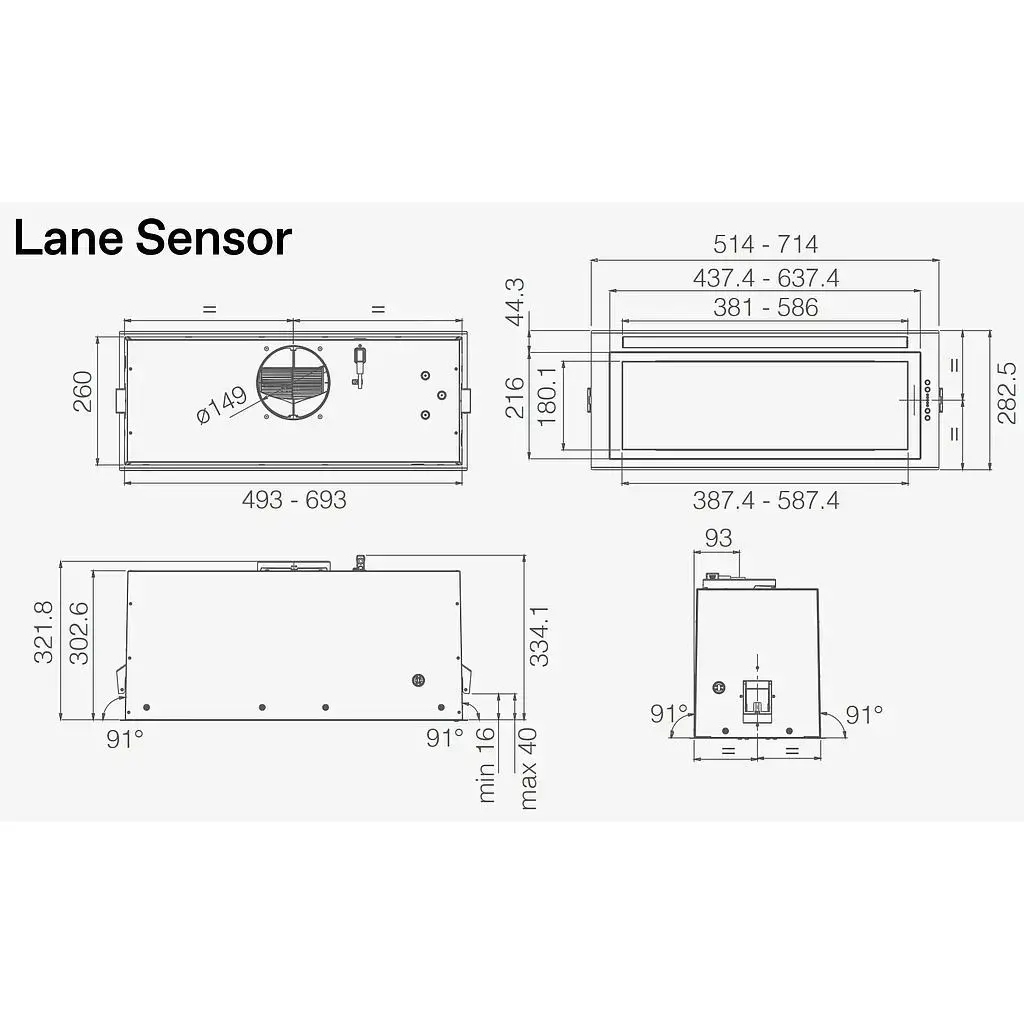 Iebūvējams tvaika nosūcējs ELICA LANE SENSOR @ BL MAT/A/72 Photo 3