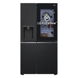 Side-by-side refrigerator LG GSGV81EPLL InstaView, 635 L total, fridge 416 L / freezer 219 L, black
