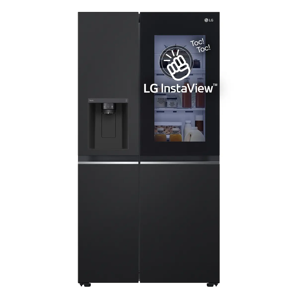 LG InstaView GSGV81EPLL Brīvi stāvošs Side-by-side