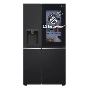 LG GSGV81EPLL Freestanding Side-by-Side Refrigerator with InstaView American Door 635 L Black Energy Class E No Frost