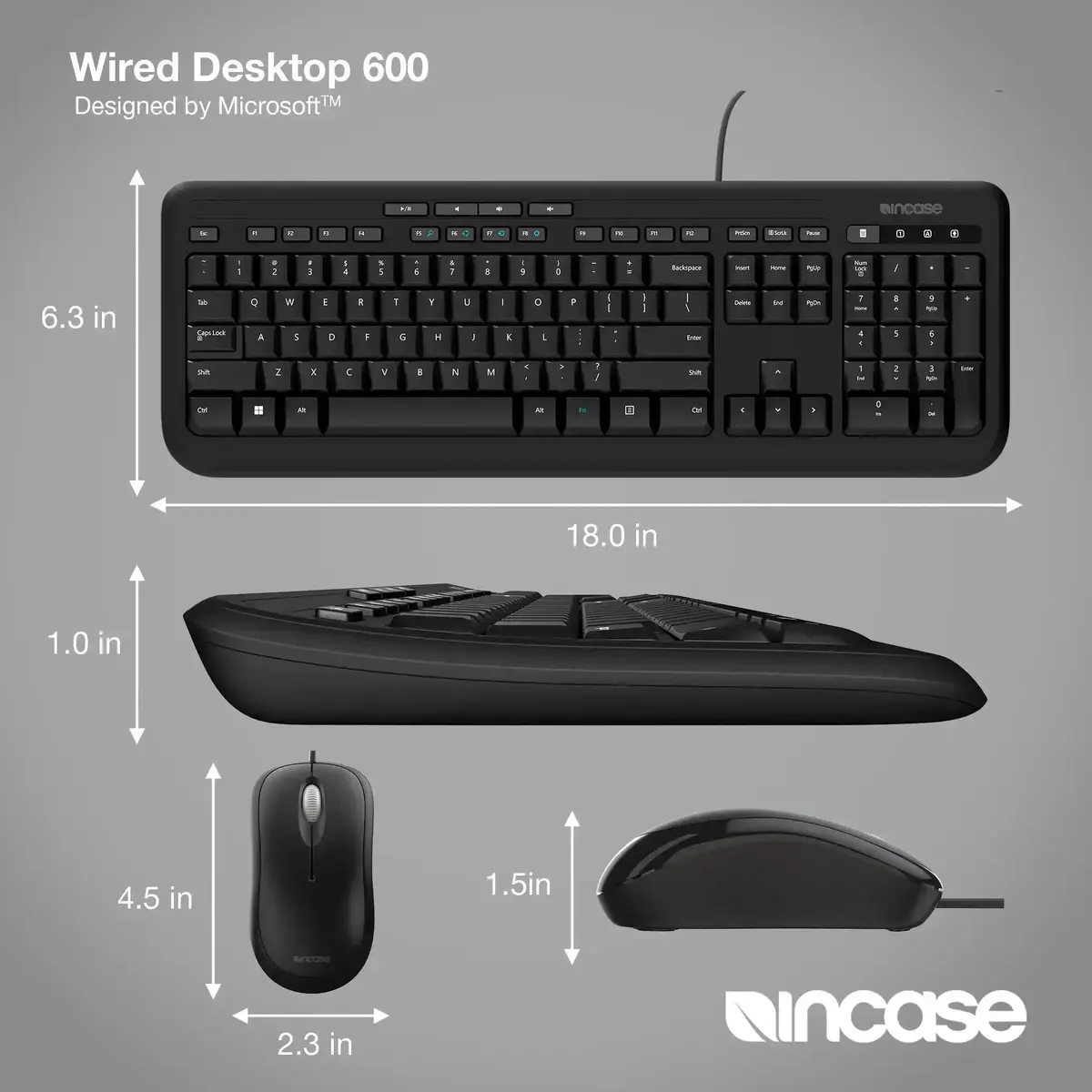 Incase Wired Desktop 600 klaviatūra un pele Photo 4