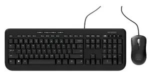 Incase Designed by Microsoft Wired Desktop 600 keyboard Mouse included Universal USB QWERTY French Black