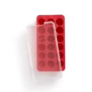 Ice tray Lekue 882449, rectangular 18 cubes, 120×230×32 mm, red