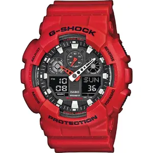Rokas pulkstenis Casio G-SHOCK GA-100B-4AER Sarkanā