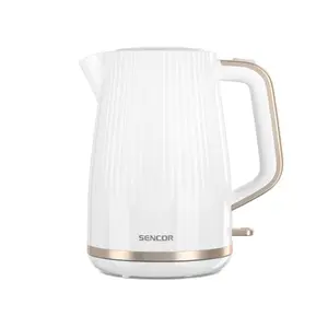 Elektriskais tējkanna SENCOR SWK7510WH 1,7 l 2200 W balta, nerūsējošā tērauda sildīšanas pamatne, noņemams mēroga filtrs