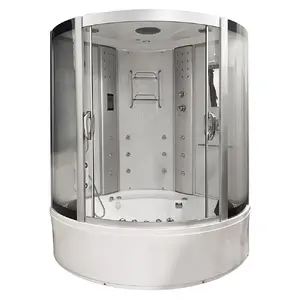 Shower cabin with massage bath AMUE AMO-08150S 150x150 cm White