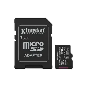 Zibatmiņa Kingston Technology 128GB microSDXC UHS-I Canvas Select Plus Gen3
