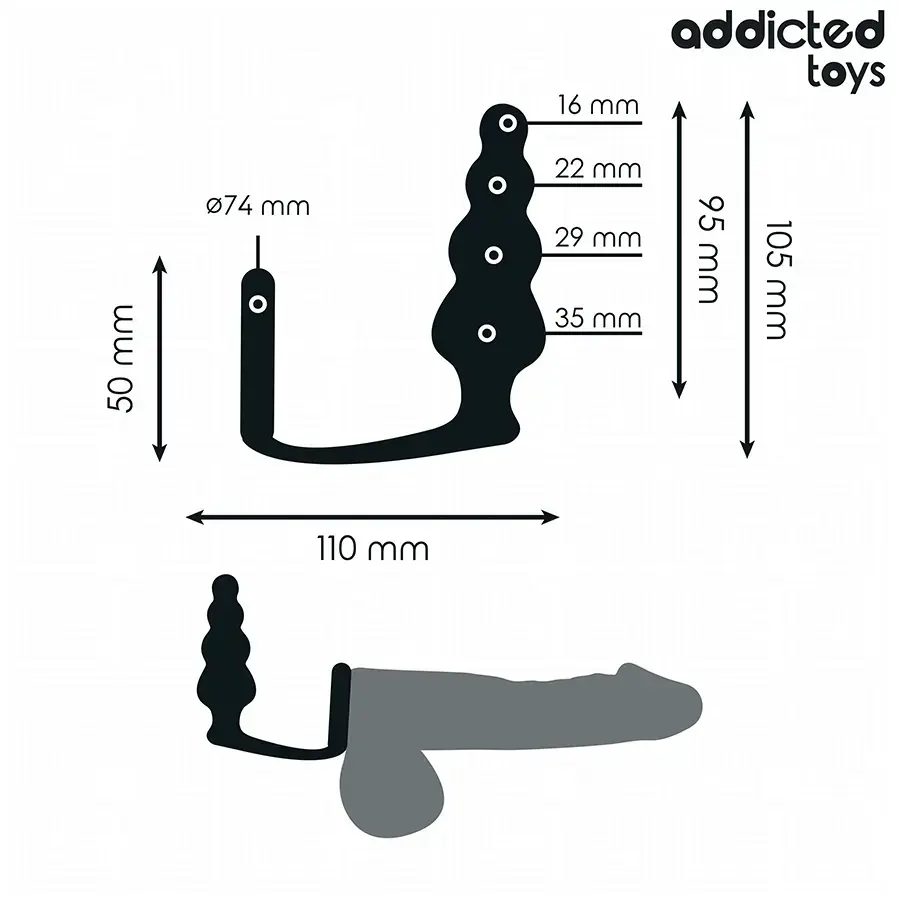 Анальная пробка ADDICTED TOYS Модель 5 Photo 4